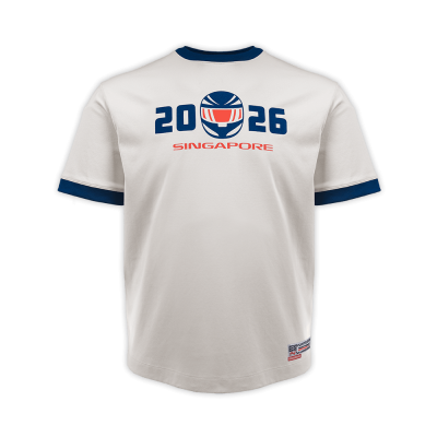 Racing Helmet Contrast Ringer Beige Tee [Pre-Order]