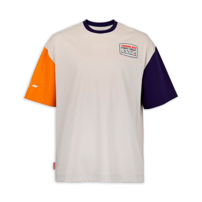 F1®75 Logo Colourblock Oversized Moonbeam Beige​ Tee