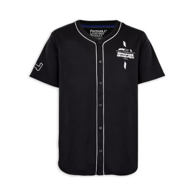F1®75 Logo & Singapore 25 Varsity Black Tee