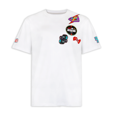 F1®75 Logo &  Multi Badges Regular White Tee