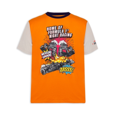 F1®75 Logo & Comic Race Cars Regular Orange Tee
