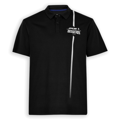 F1®75 Logo & Race Car Regular Black Polo