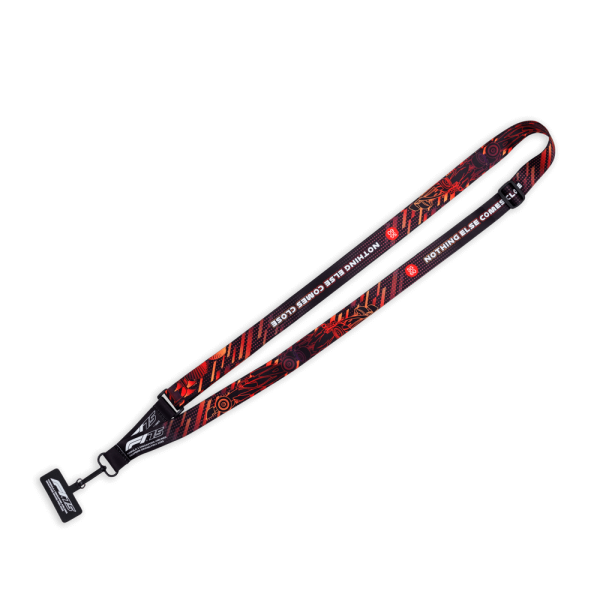 F1®75 Logo & SG60 With Icons Crossbody Black Lanyard - Image 2