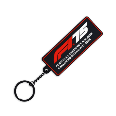 F1®75 Logo 3D Rubber Badge Keychain